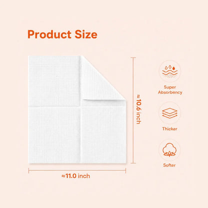 Disposable Face Towels – 4 Boxes, 160 Count XL Size | Ultra Soft Thick Facial Towels for Sensitive Skin, Dry & Wet Use